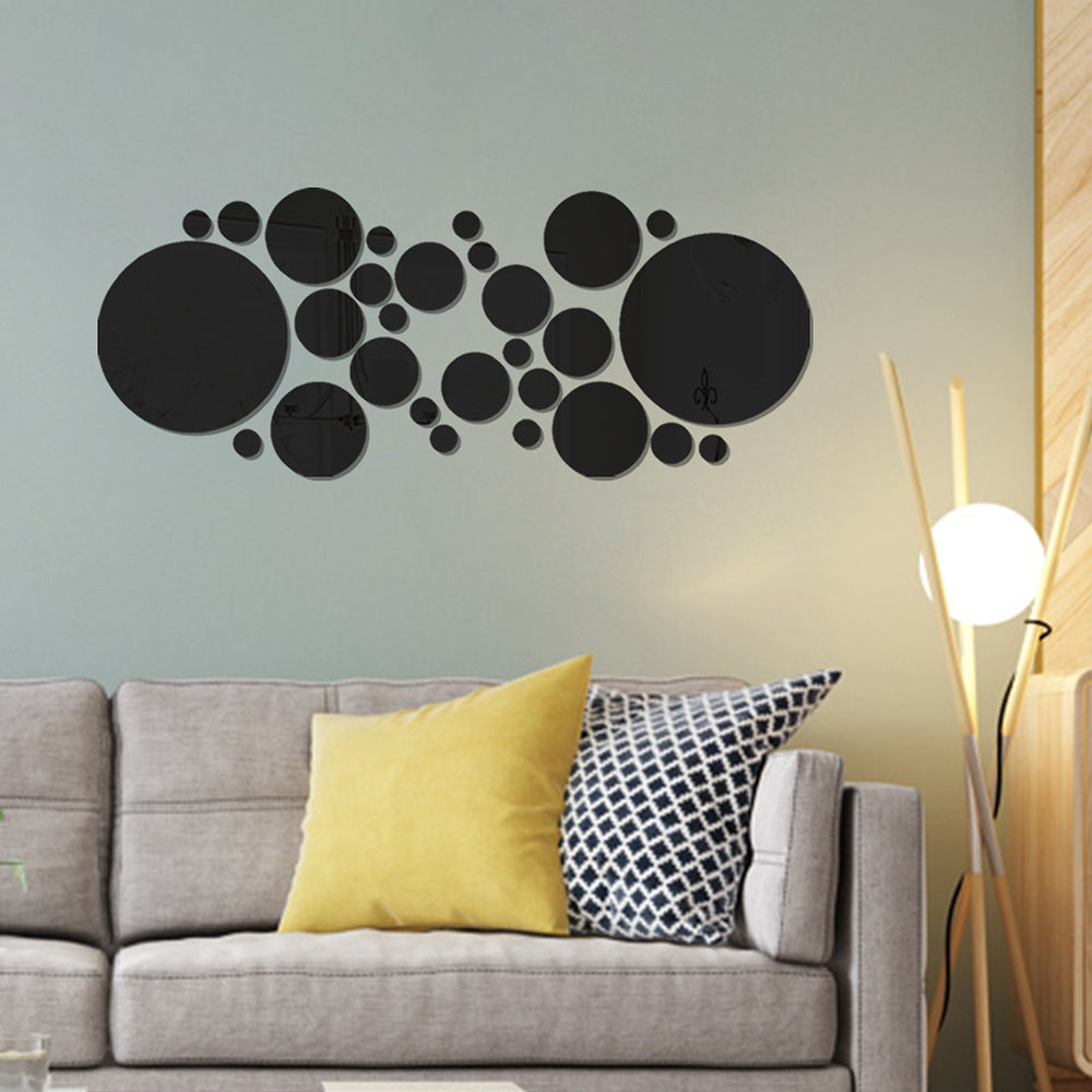 3D Acrylic Mirror Wall Sticker Set
