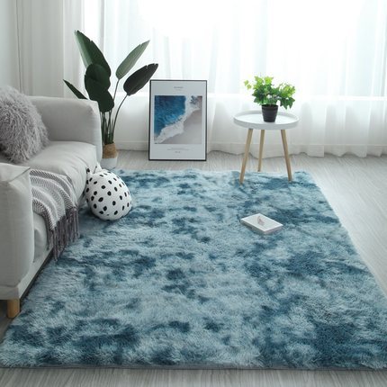 Tie-Dye Long Hair Rug for Cozy, Vibrant Living Spaces