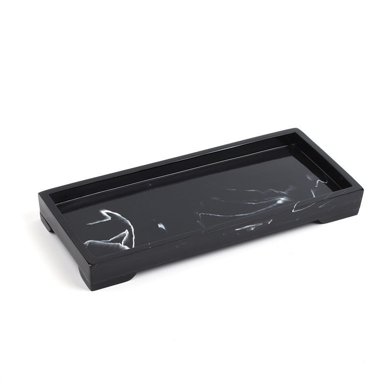 Handcrafted Marble Resin Tray for Refined Table Styling