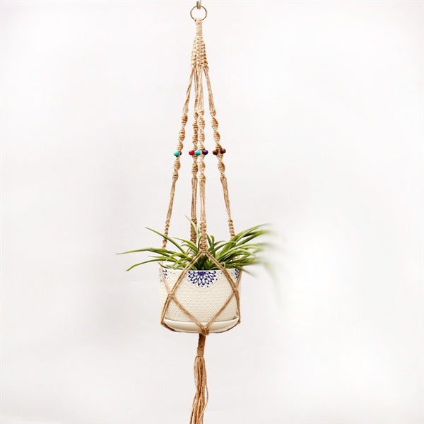 Handcrafted Macrame Plant Hanger for Refined Home Styling