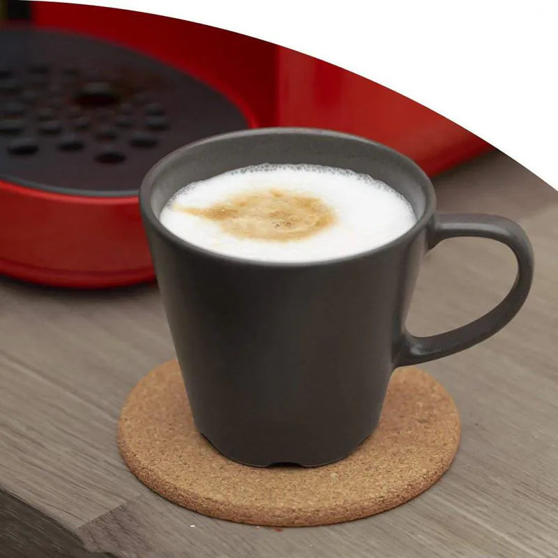 Minimal Cork Coaster Set with Holder for Thoughtful Table Styling