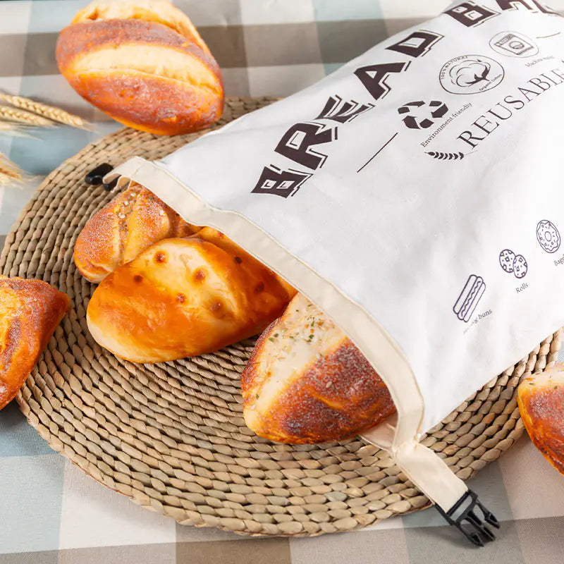 Reusable Cotton & Linen Bread Bag for Eco-Friendly, Stylish Storage