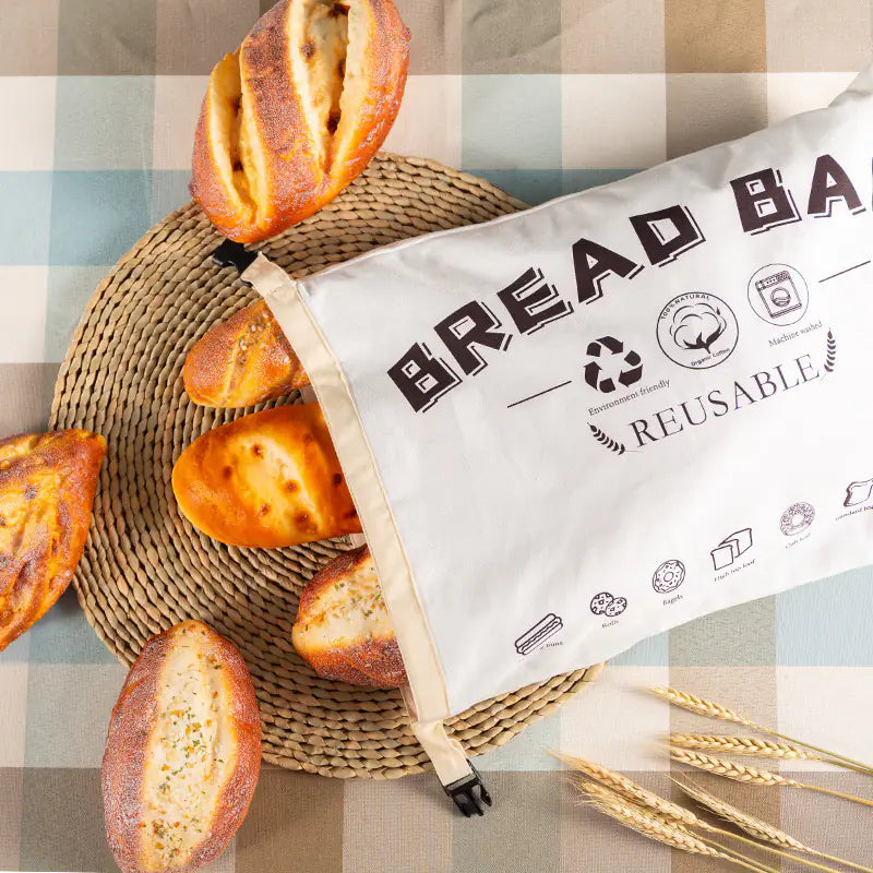 Reusable Cotton & Linen Bread Bag for Eco-Friendly, Stylish Storage