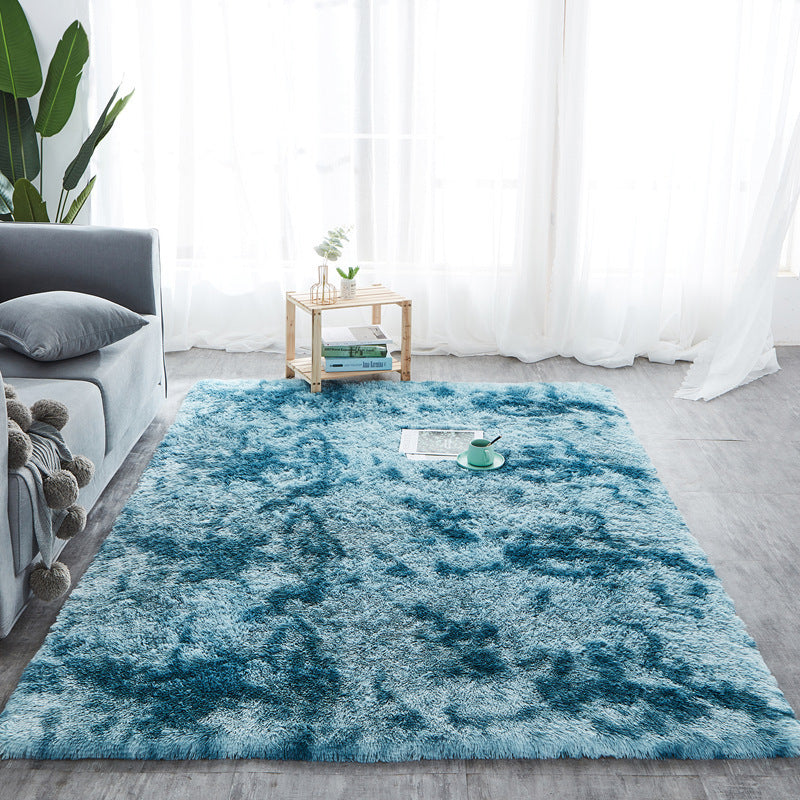 Tie-Dye Long Hair Rug for Cozy, Vibrant Living Spaces