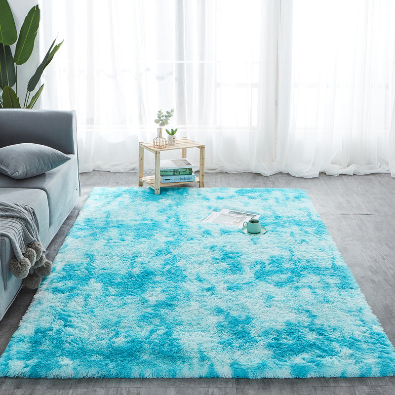 Tie-Dye Long Hair Rug for Cozy, Vibrant Living Spaces