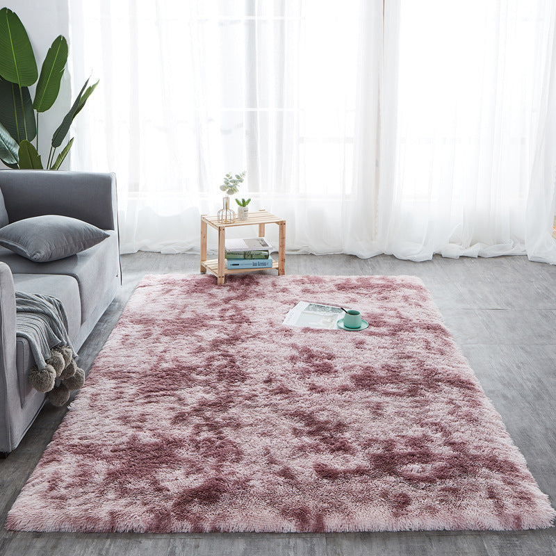 Tie-Dye Long Hair Rug for Cozy, Vibrant Living Spaces
