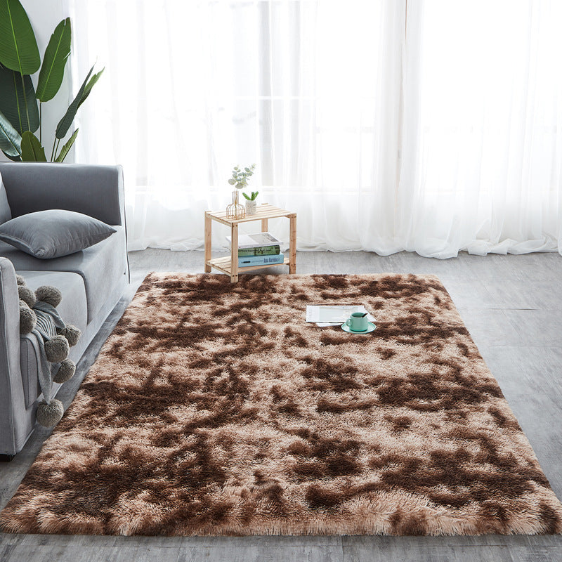 Tie-Dye Long Hair Rug for Cozy, Vibrant Living Spaces