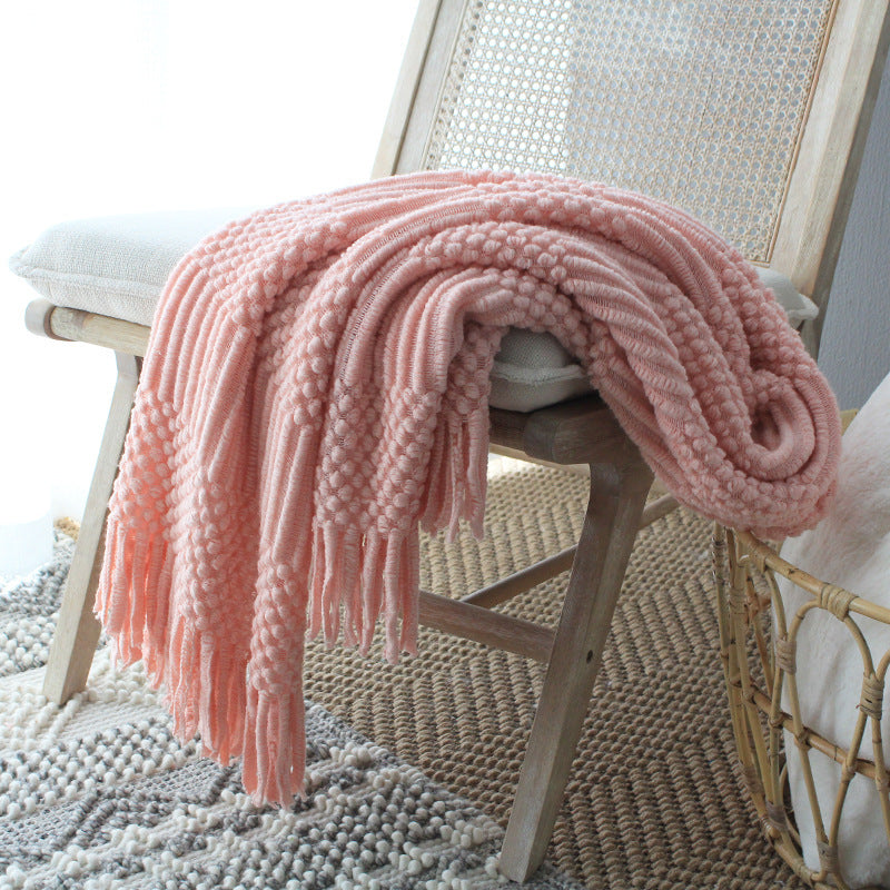 Nordic Knitted Wool Blanket for Cozy, Stylish Living