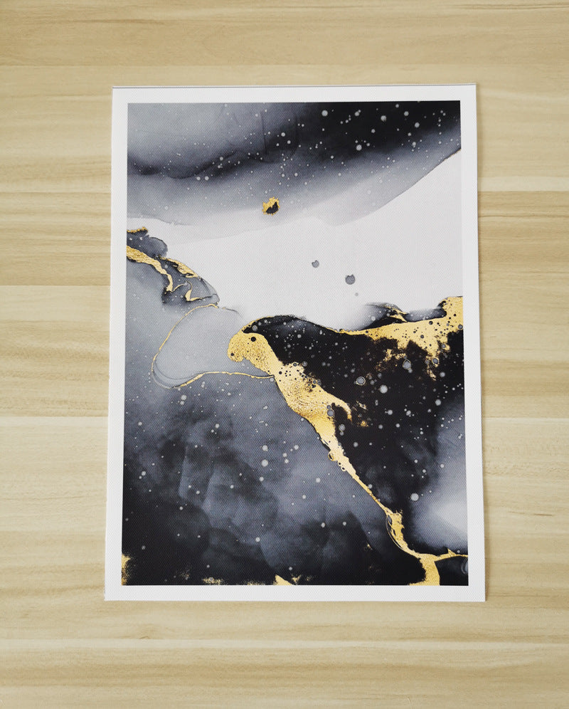 Black Marble Canvas Wallpaper for Bold, Modern Interiors