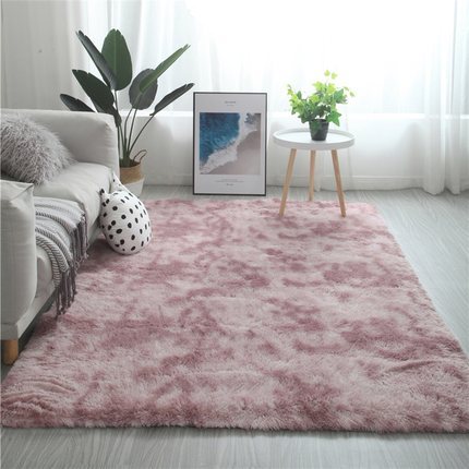 Tie-Dye Long Hair Rug for Cozy, Vibrant Living Spaces