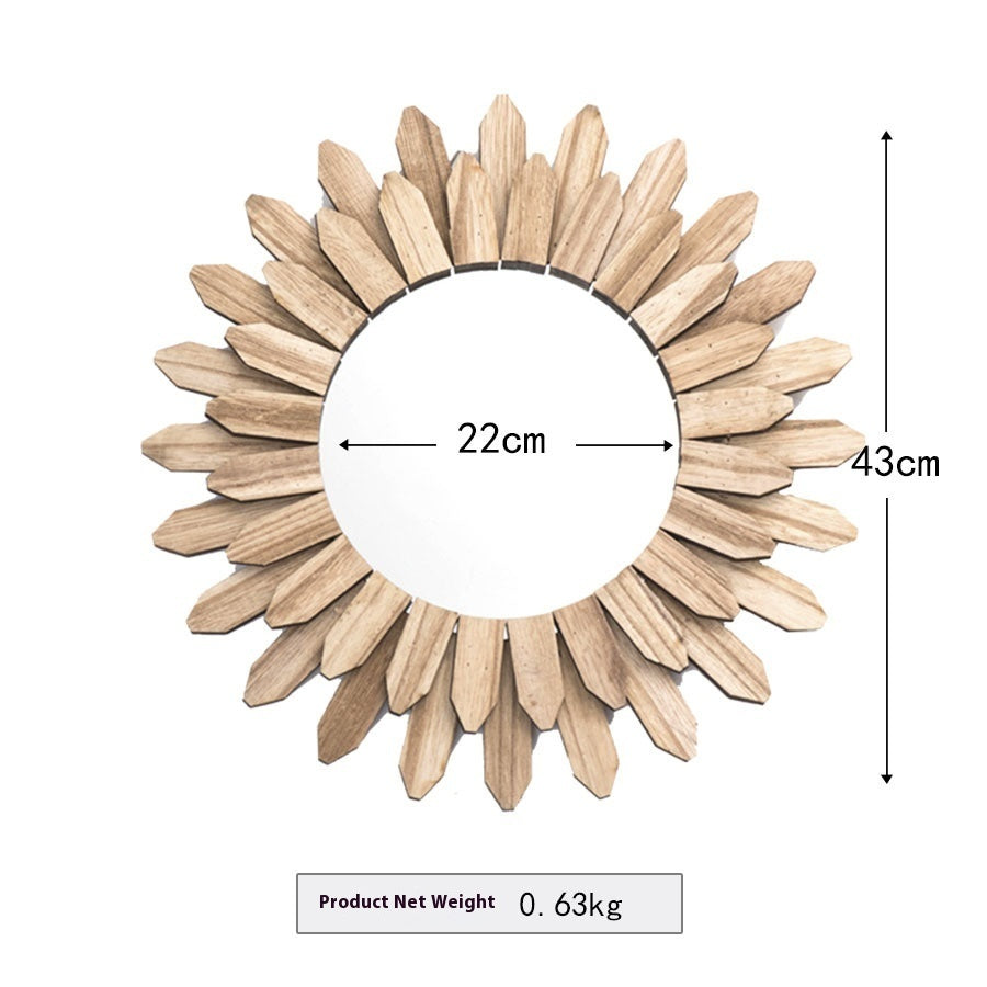 Solid Wood Hanging Mirror