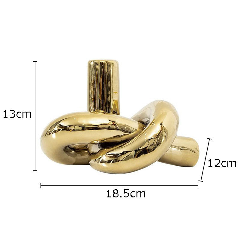 Twisted Tree Knot Ceramic Trinket for Unique, Artistic Décor