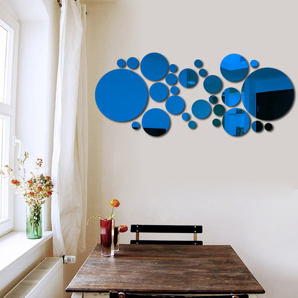 3D Acrylic Mirror Wall Sticker Set