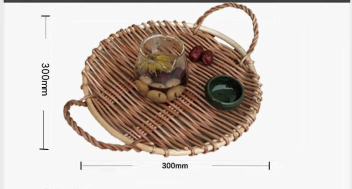Wicker Bread & Snack Tray for Stylish, Organized Serving