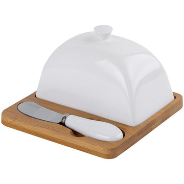 Artisan Ceramic Butter Dish with Lid for Timeless Culinary Display