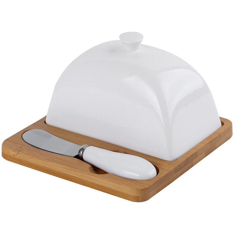 Artisan Ceramic Butter Dish with Lid for Timeless Culinary Display