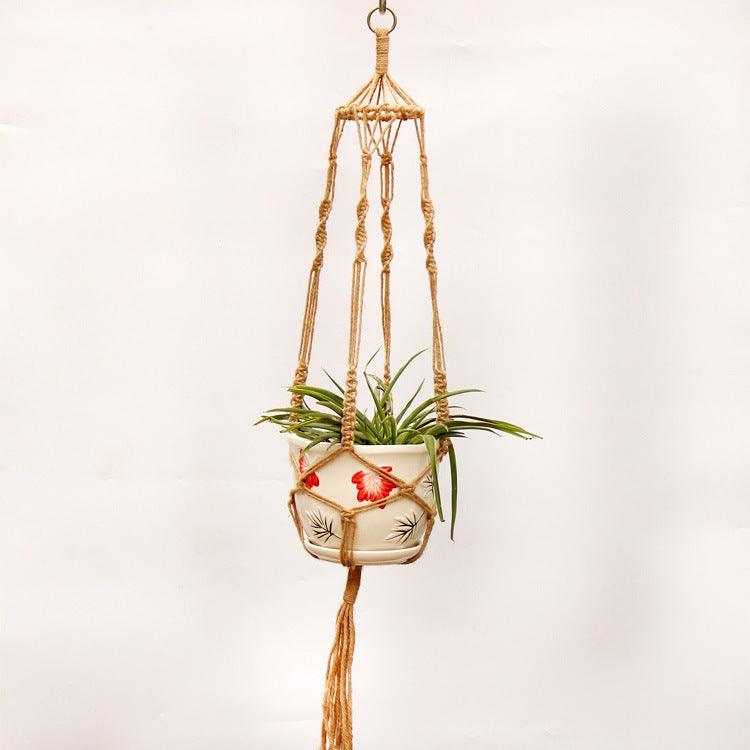 Handcrafted Macrame Plant Hanger for Refined Home Styling