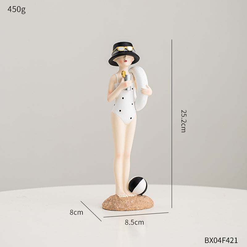 Minimal Nordic Girl Bookend for Calm Living Spaces