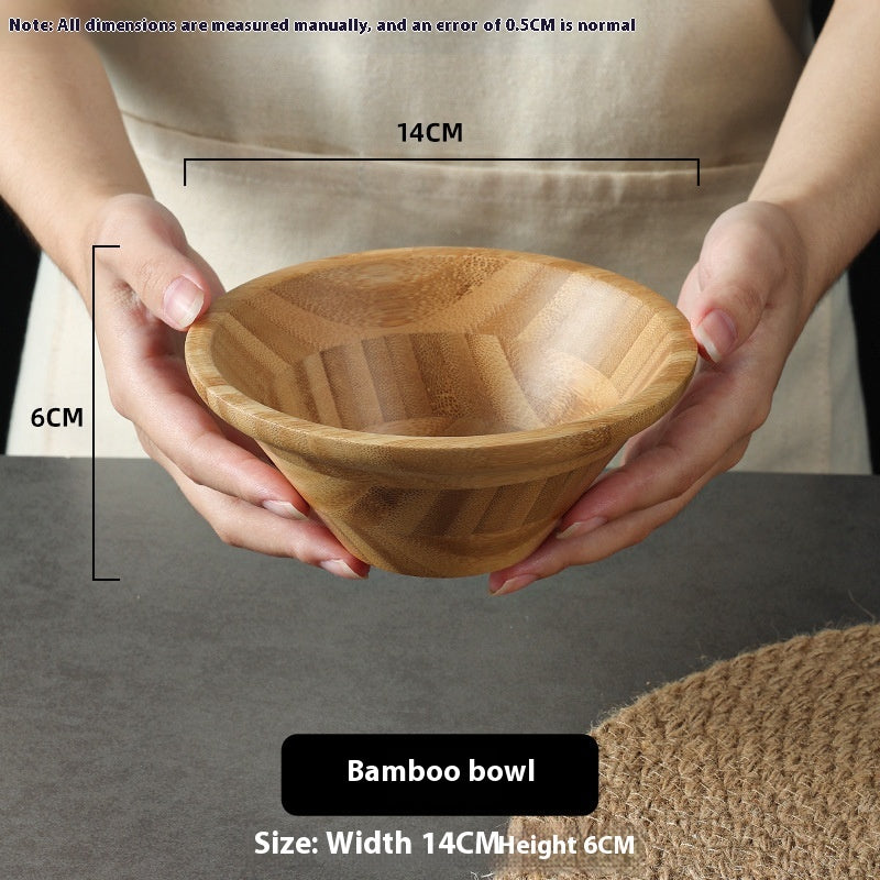 Wooden Bamboo Dough Basin Bowl