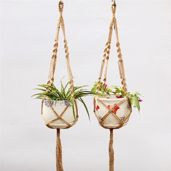 Handcrafted Macrame Plant Hanger for Refined Home Styling