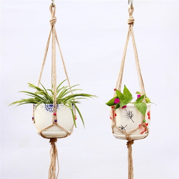 Handcrafted Macrame Plant Hanger for Refined Home Styling