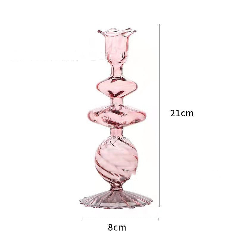 Glass Candle Holder & Vase Ornament for Elegant, Ambient Styling