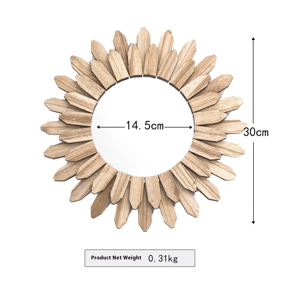 Solid Wood Hanging Mirror