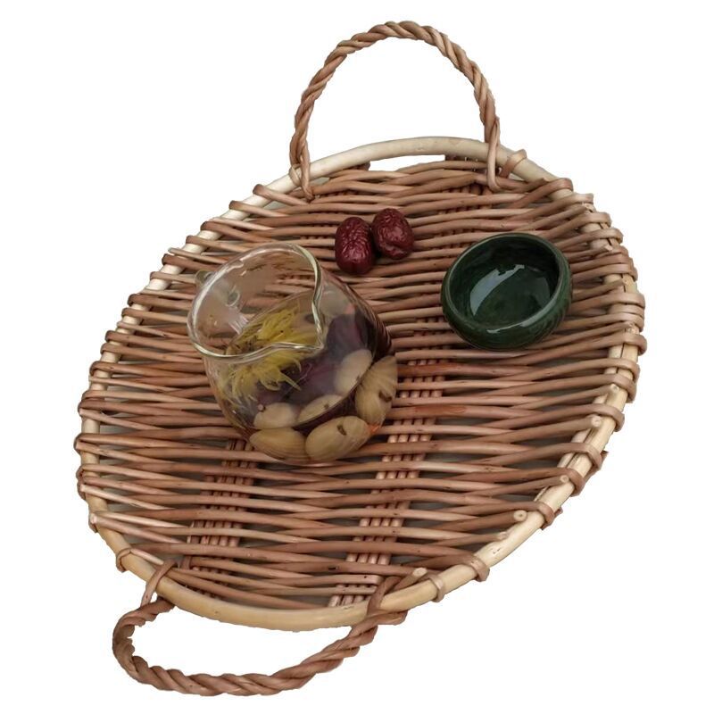 Wicker Bread & Snack Tray for Stylish, Organized Serving