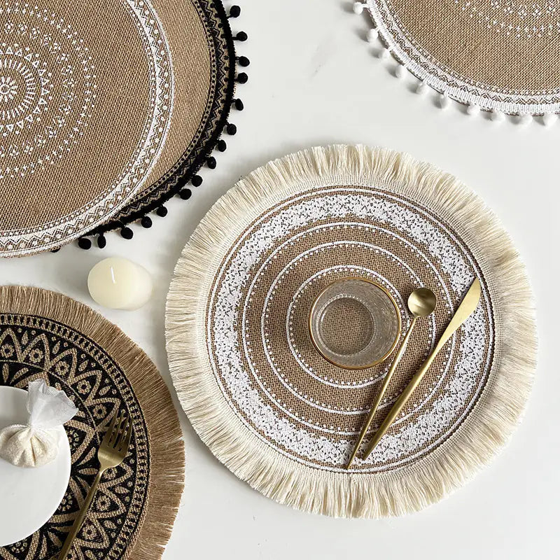 Handcrafted Nordic Coaster & Placemat for Refined Table Styling