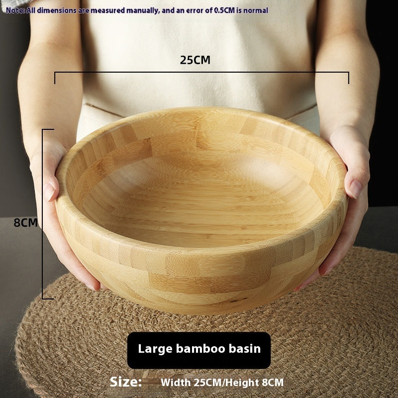 Wooden Bamboo Dough Basin Bowl