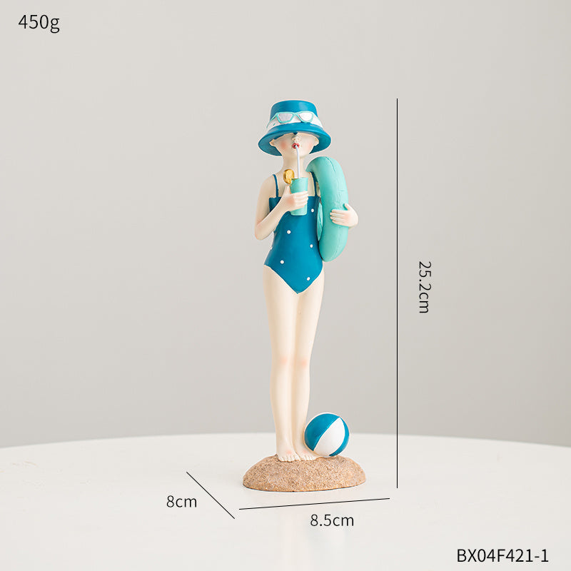 Minimal Nordic Girl Bookend for Calm Living Spaces