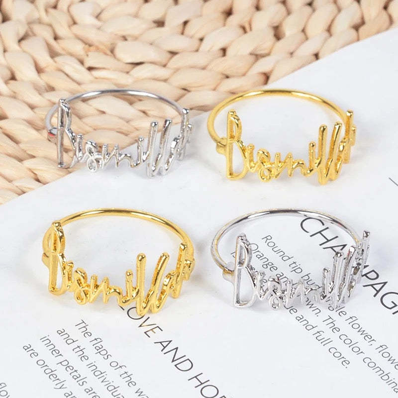 Metal Letter Napkin Ring