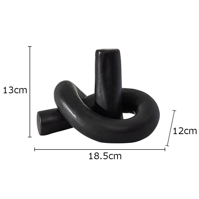 Twisted Tree Knot Ceramic Trinket for Unique, Artistic Décor