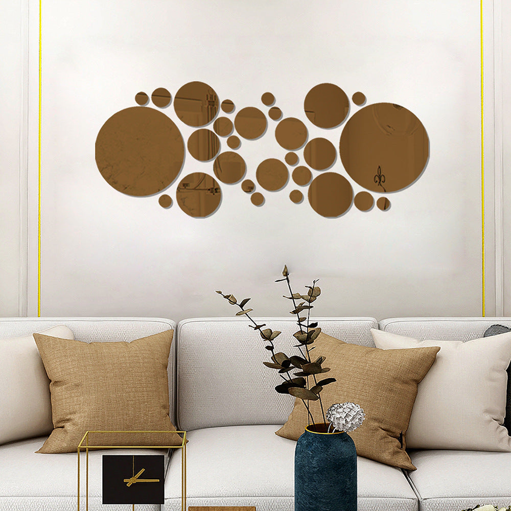 3D Acrylic Mirror Wall Sticker Set