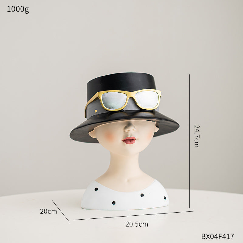 Minimal Nordic Girl Bookend for Calm Living Spaces