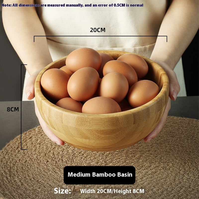 Wooden Bamboo Dough Basin Bowl