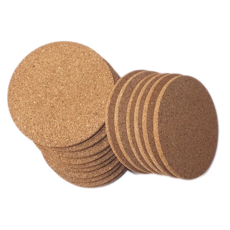 Minimal Cork Coaster Set with Holder for Thoughtful Table Styling