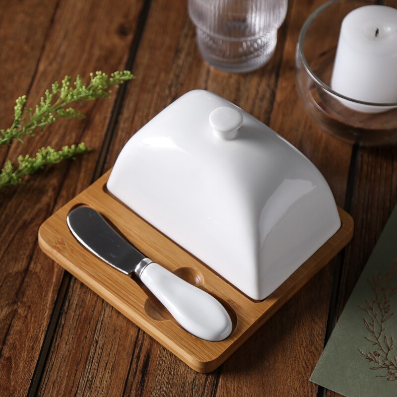 Artisan Ceramic Butter Dish with Lid for Timeless Culinary Display
