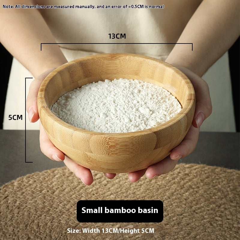Wooden Bamboo Dough Basin Bowl