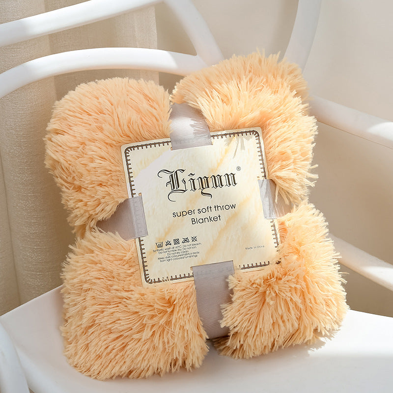 Ultra-Soft Coral Fleece Blanket for Refined Home Relaxation