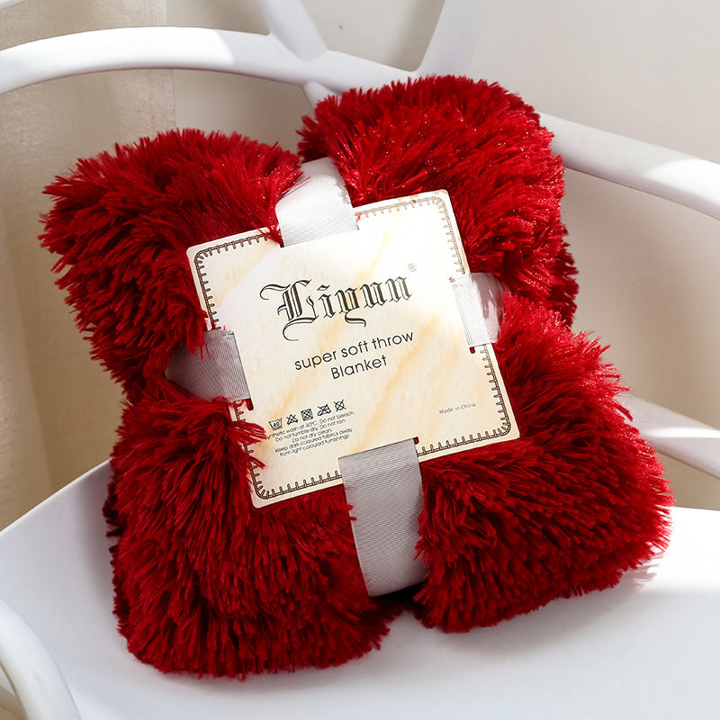 Ultra-Soft Coral Fleece Blanket for Refined Home Relaxation