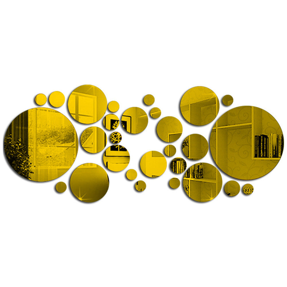 3D Acrylic Mirror Wall Sticker Set