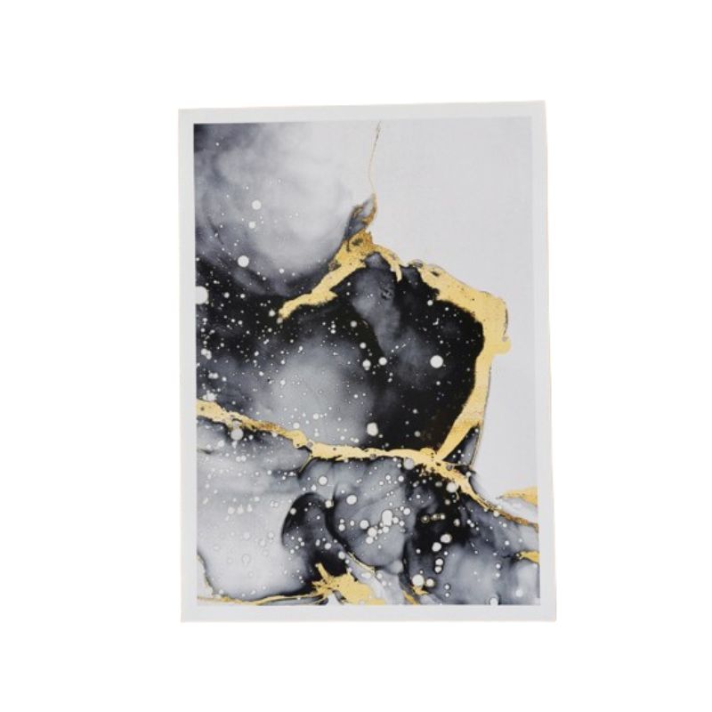 Black Marble Canvas Wallpaper for Bold, Modern Interiors