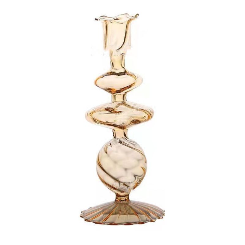 Glass Candle Holder & Vase Ornament for Elegant, Ambient Styling