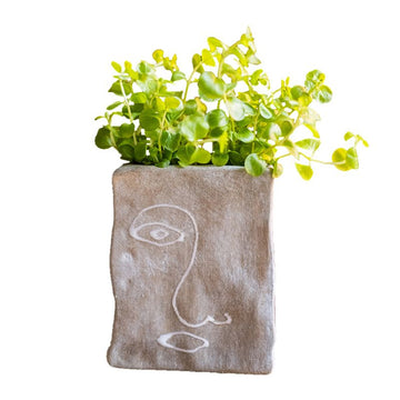 Handcrafted Terracotta Portrait Vase for Refined Home Styling