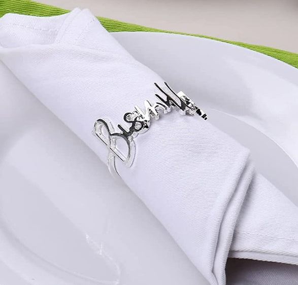 Metal Letter Napkin Ring