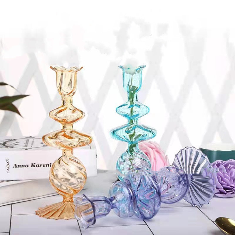 Glass Candle Holder & Vase Ornament for Elegant, Ambient Styling
