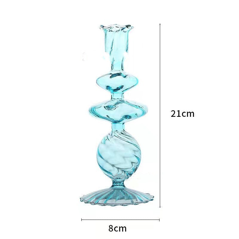Glass Candle Holder & Vase Ornament for Elegant, Ambient Styling