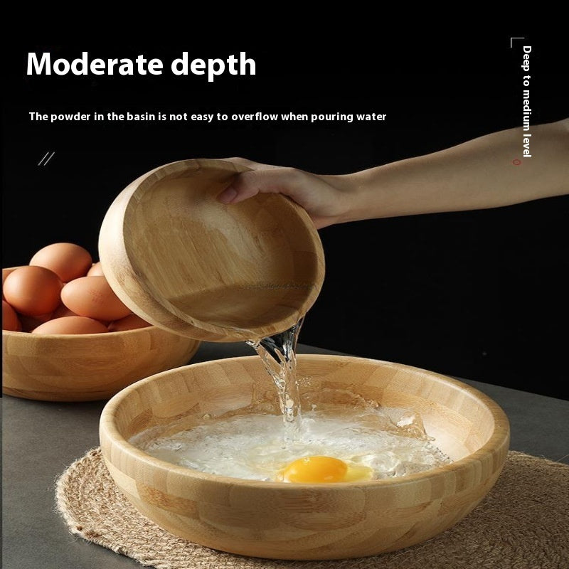 Wooden Bamboo Dough Basin Bowl