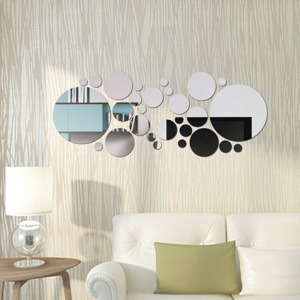 3D Acrylic Mirror Wall Sticker Set